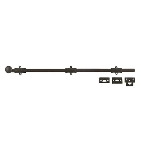 Dendesigns 24 in. Heavy Duty Surface Bolt, Oil Rubbed Bronze - Solid DE2666997